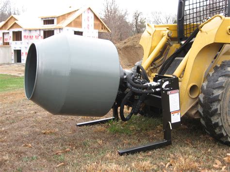 concrete mixer bucket skid steer|homemade skid steer concrete mixer.